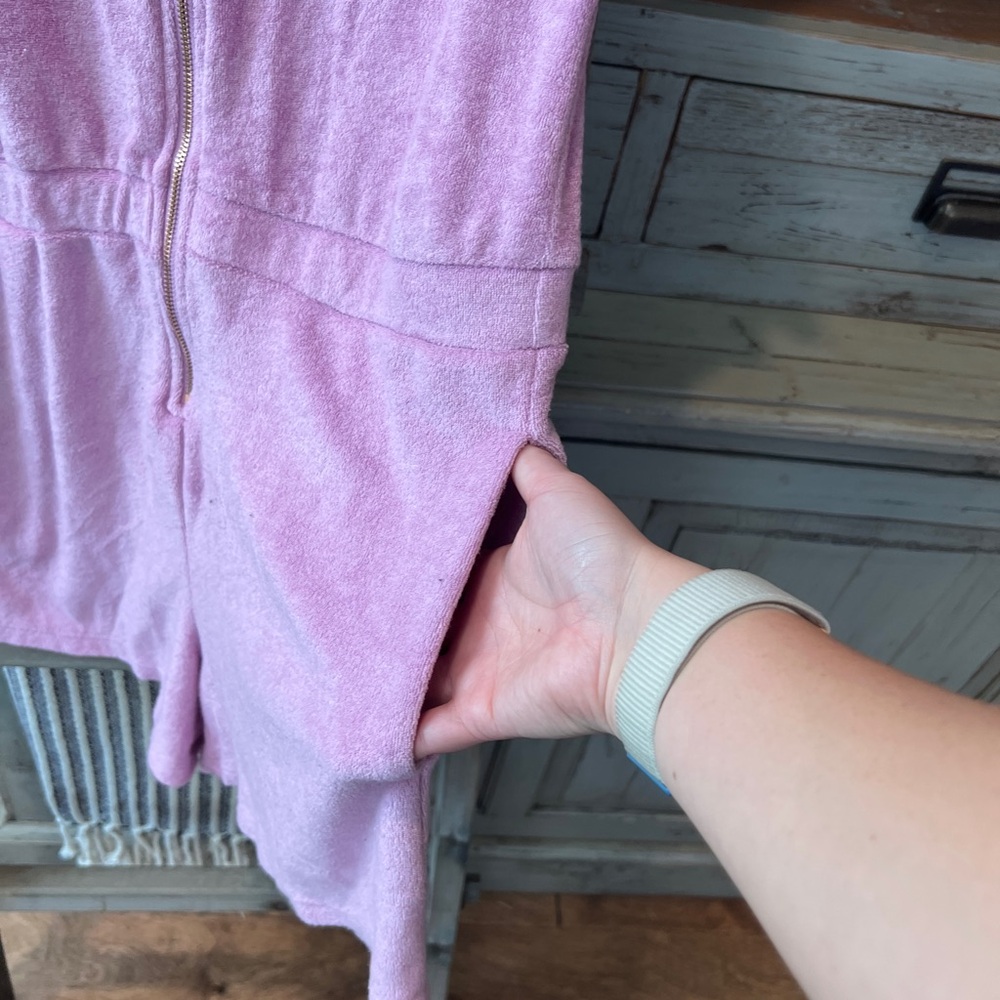 Yitty women’s terry short heart pocket onesie romper size small - Picture 6 of 12